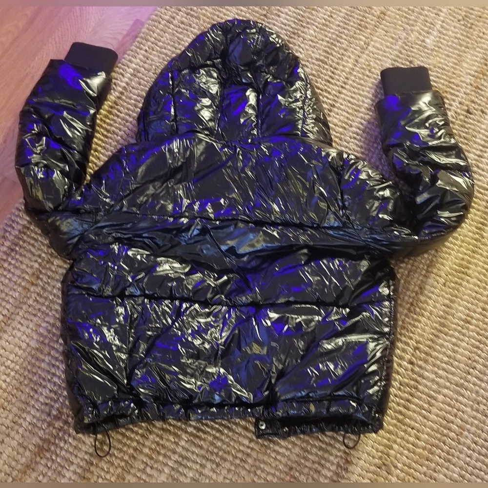 Gap Black Shiny Puffer, Medium - image 4